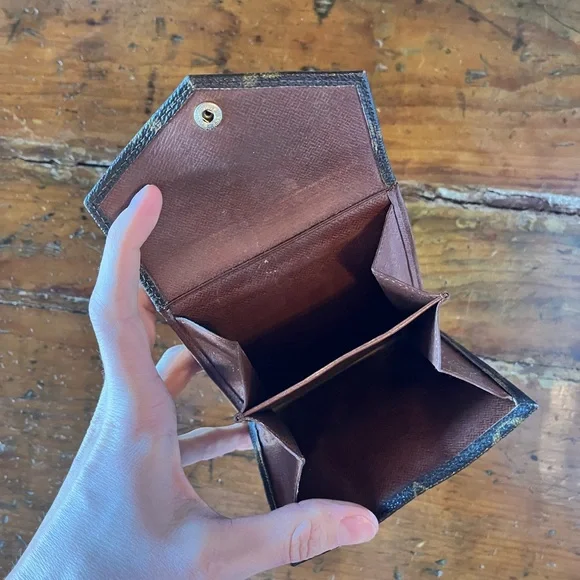 Vintage Louis Vuitton Brown and Gold Monogram Wallet - Picture 5 of 5